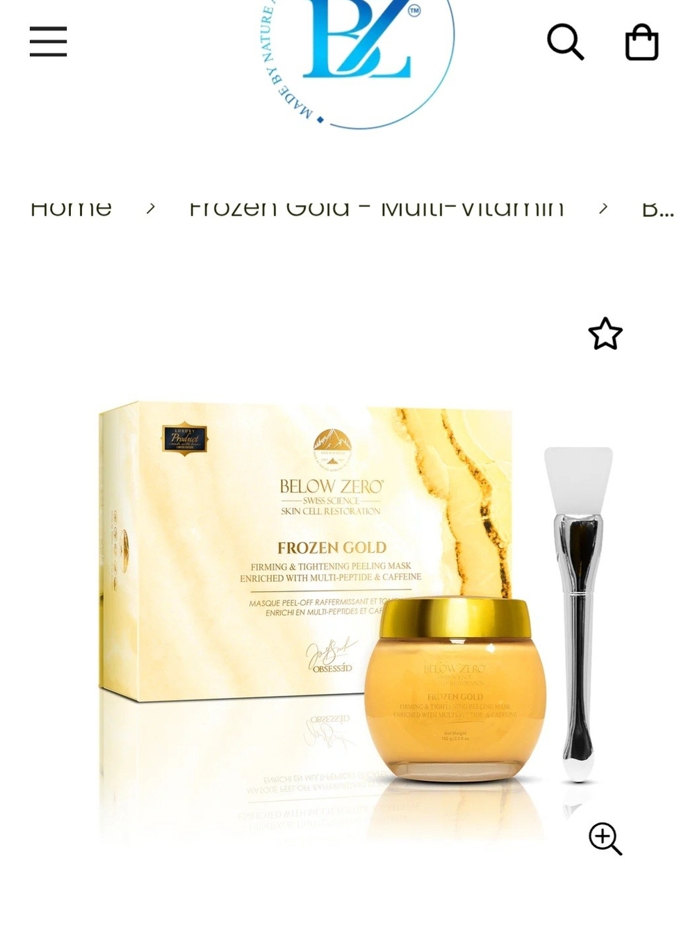 Frozen Gold Firming Peel-Off Mask — Gold